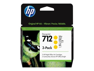 HP 712 - 3er-Pack - Gelb - original - DesignJet - Tintenpatrone_thumb
