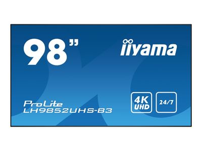 iiyama ProLite LH9852UHS-B3 249 cm (98") Klasse (247.7 cm (97.5") sichtbar) LCD-Display mit LED-Hintergrundbeleuchtung - 4K - für Digital Signage_thumb