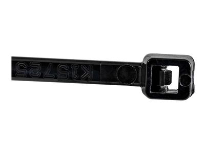 StarTech.com 15cm(6") Cable Ties, 3mm(1/8") wide, 39mm(1-3/8") Bundle Diameter, 18kg(40lb) Tensile Strength, Nylon Self Locking Zip Ties w/ Curved Tip, 94V-2/UL Listed, 1000 Pack, Black - Nylon 66 Plastic - TAA (CBMZT6BK) - Kabelbinder - TAA-konform_3