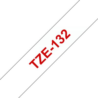 Brother laminated tape TZe-132 - Red on clear_thumb