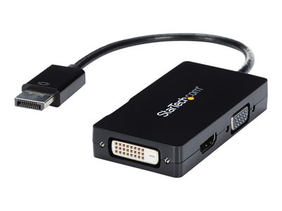 StarTech.com 3 in 1 DisplayPort Multi Video Adapter Converter - 1080p DP Laptop to HDMI VGA or DVI Monitor or Projector Display (DP2VGDVHD) - video converter - black_6