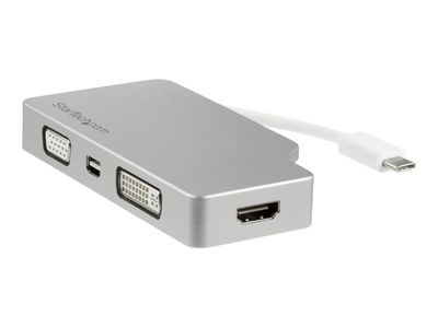 StarTech.com Aluminium Reise A/V Adapter 4-in-1 USB-C auf VGA, DVI, HDMI oder mDP - USB Type-C Adapter - 4K - Videoschnittstellen-Converter - Mini DisplayPort / HDMI / DVI / VGA - 10.5 cm_thumb