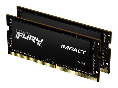 Kingston RAM FURY Impact - 32 GB (2 x 16 GB Kit) - DDR4 2666 SO-DIMM CL15_thumb