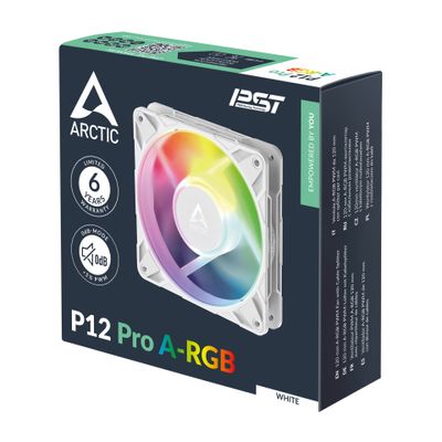 ARCTIC Freezer P12 Pro A-RGB (White) - 120 mm A-RGB PWM-Lüfter mit Kabelsplitt_8