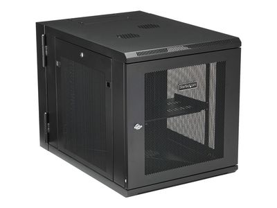 StarTech.com 12U 19" Wall Mount Network Cabinet, 4 Post 24" Deep Hinged Server Room Data Cabinet- Locking Computer Equipment Enclosure with Shelf, Flexible Vented IT Rack, Pre-Assembled - 12U Vented Cabinet (RK1232WALHM) - rack enclosure cabinet - 12U_3