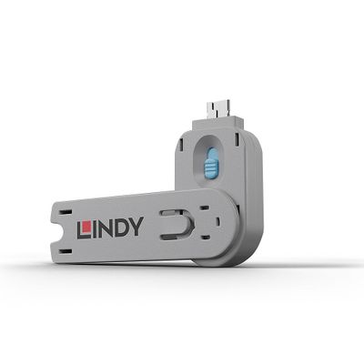 Lindy 40622 Schnittstellenblockierung Türblockierschlüssel USB Typ-A Blau Acrylnitril-Butadien-Styrol (ABS) 1 Stück(e)_thumb