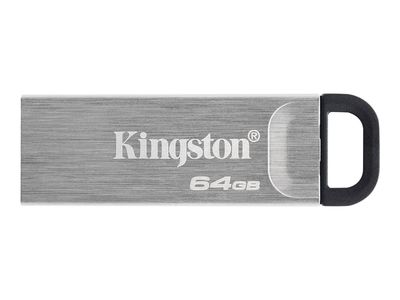 Kingston USB-Stick DataTraveler Kyson - USB 3.1 Gen 1/USB 3.2 - 64 GB - Silber/Schwarz_thumb