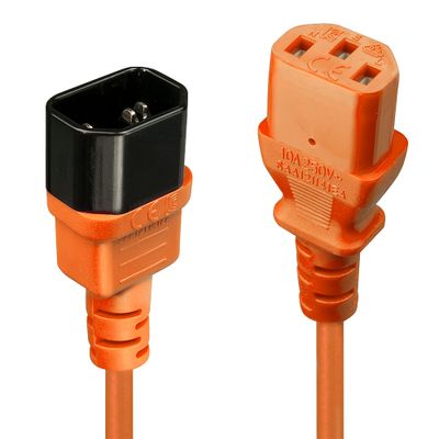 Lindy 30475 Stromkabel Orange 2 m C13-Koppler C14-Koppler_thumb