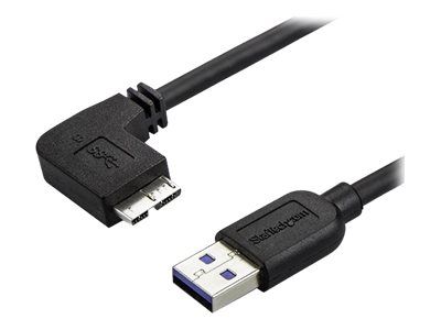 StarTech.com 1m 3 ft Slim Micro USB 3.0 Cable M/M - Left-Angle Micro-USB - USB 3.0 A to Micro B - Angled Micro USB - USB 3.1 Gen 1 (5Gbps) (USB3AU1MLS) - USB cable - 1 m_2