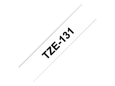 Brother laminated tape TZe-131 - Black on clear_thumb