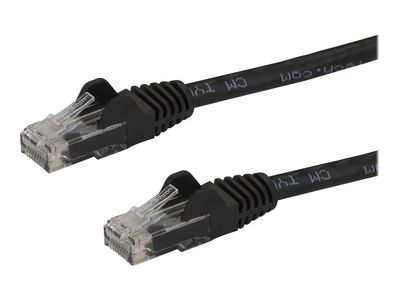 StarTech.com 50cm CAT6 Ethernet Cable, 10 Gigabit Snagless RJ45 650MHz 100W PoE Patch Cord, CAT 6 10GbE UTP Network Cable w/Strain Relief, Black, Fluke Tested/Wiring is UL Certified/TIA - Category 6 - 24AWG (N6PATC50CMBK) - patch cable - 50 cm - black_thumb