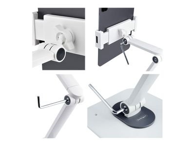 StarTech.com Adjustable Tablet Stand for Desk, Desk/Wall Mountable, Supports Up to 2.2lb, Universal Tablet Stand Holder for Desk, Articulating Tablet Mount with Pivot/Swivel/Rotate - Ergonomic Tablet Stand (ADJ-TABLET-STAND-W) stand - for tablet - white_5