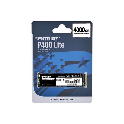 SSD Patriot P400 LITE M.2 4TB PCIe Gen4x4 2280_3