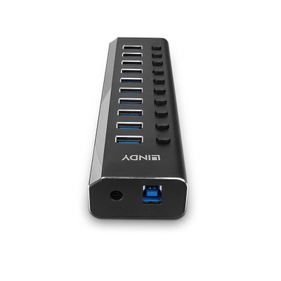 Lindy 43370 Schnittstellen-Hub USB 3.2 Gen 1 (3.1 Gen 1) Type-B 5000 Mbit/s Schwarz_3