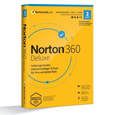 Norton 360 Deluxe inkl. 25 GB Cloud-Speicherplatz - Box - 1 Jahr - 3 Geräte_thumb