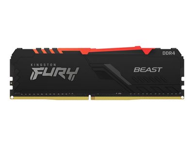 Kingston FURY Beast RGB - DDR4 - Kit - 128 GB: 4 x 32 GB - DIMM 288-PIN - 3200 MHz / PC4-25600 - ungepuffert_thumb