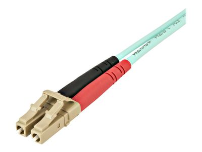 StarTech.com Aqua OM4 Duplex Multimode Fiber - 1m / 3 ft - 100 Gb - 50/125 - OM4 Fiber - LC to LC Fiber Patch Cable (450FBLCLC1) - Netzwerkkabel - 1 m - Aquamarin_5