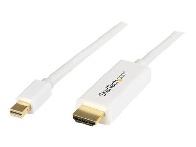 StarTech.com 2m Mini DisplayPort auf HDMI Konverterkabel - mDP zu HDMI Adapter mit Kabel Ultra HD 4K - Weiß - Videokabel - DisplayPort / HDMI - 2 m_1
