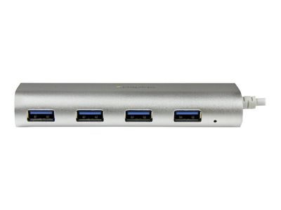 StarTech.com 4 Port kompakter USB 3.0 Hub mit eingebautem Kabel - Aluminium USB Hub - Silber - Hub - 4 Anschlüsse_4