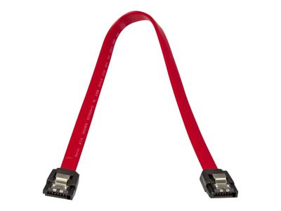 StarTech.com 12in Latching SATA Cable - SATA cable - Serial ATA 150/300/600 - SATA (R) to SATA (R) - 1 ft - latched - red - LSATA12 - SATA cable - 30 cm_2