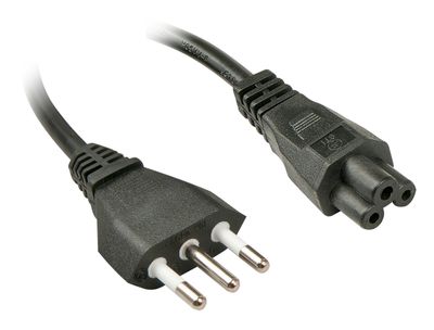 Lindy 2m, CEI23-16-VII - IEC 320 C5 Schwarz C5-Koppler_thumb