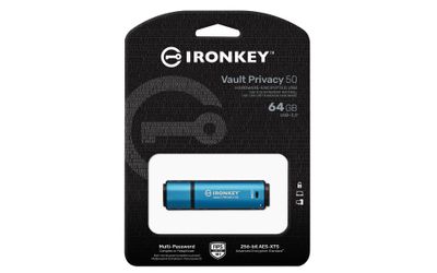 Kingston USB-Stick IronKey Vault - USB 3.2 Gen 1 (3.1 Gen 1) - 64 GB - Blau_3