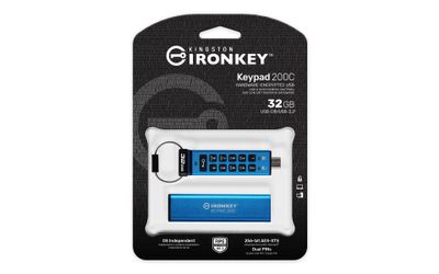 Kingston Technology IronKey 32GB USB-C Keypad 200C, FIPS 140-3 Lvl 3 AES-256_3
