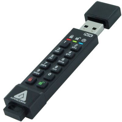 Apricorn USB-Stick Aegis Secure Key 3NX - USB 3.2 Gen 1 - 128 GB - Schwarz_thumb