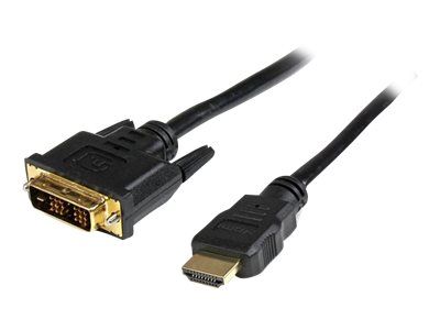 StarTech.com HDMI auf DVI-D Kabel 2m (Stecker/Stecker) - HDMI/DVI Adapterkabel mit vergoldeten Kontakten - HDMI/DVI Videokabel Schwarz - Videokabel - HDMI / DVI - 2 m_1