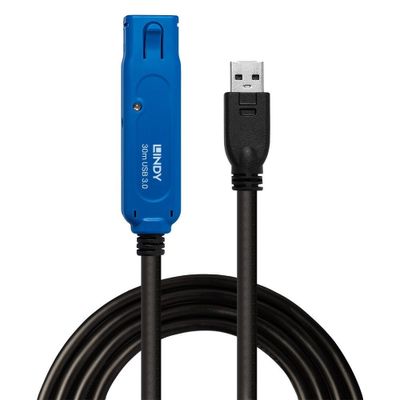 Lindy 43362 USB Kabel USB 3.2 Gen 1 (3.1 Gen 1) 30 m USB A 5 Gbit/s Schwarz, Blau_7