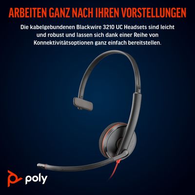 HP Poly Blackwire 3210 Monaurales USB-C-Headset + USB-C/A-Adapter_4