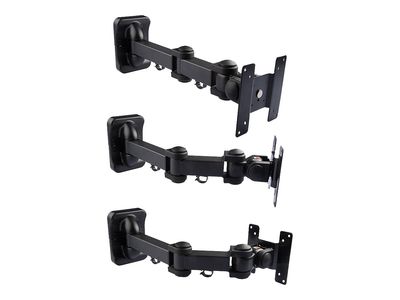 Lindy LCD Multi Joint Wall Bracket - mounting kit - for LCD display - black_2