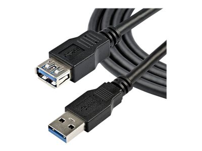 StarTech.com 2m USB 3.0 Verlängerungskabel - USB 3 Typ A auf A 2 Meter Kabel Verlängerung - Stecker/ Buchse - Schwarz - USB-Verlängerungskabel - USB Typ A bis USB Typ A - 2 m_3