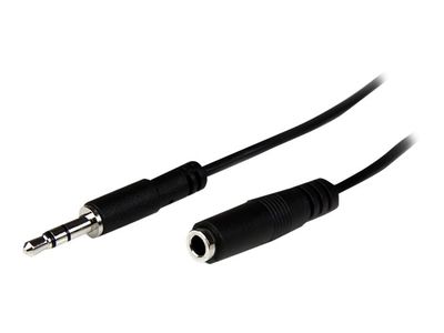 StarTech.com 1m Slim 3.5mm Stereo Extension Audio Cable - M/F - Mini stereo Extension - 3.5mm Extension - heaDPhone Ext cord (MU1MMFS) - audio extension cable - 1 m_thumb