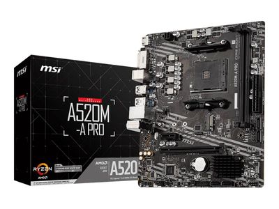 MSI Mainboard A520M-A PRO - Micro ATX - Socket AM4 - AMD A520_4