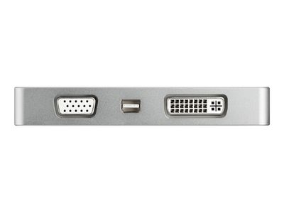StarTech.com USB C Multiport Video Adapter 4K/1080p - USB Type C to HDMI, VGA, DVI or Mini DisplayPort Monitor Adapter - Silver Aluminum - video interface converter - Mini DisplayPort / HDMI / DVI / VGA - 10.5 cm_2