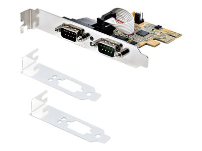 StarTech.com 2-Port PCI Express Serial Card, Dual Port PCIe to RS232 (DB9) Serial Interface Card, 16C1050 UART, Standard or Low Profile Brackets, COM Retention, For Windows & Linux - PCIe to Dual DB9 Card (21050-PC-SERIAL-LP) - Serieller Adapter - PCIe 2._thumb