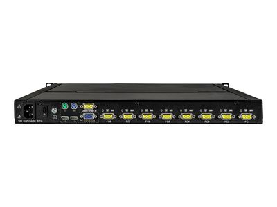 StarTech.com 8 Port Rackmount KVM Console with 6ft Cables, Integrated KVM Switch with 17" LCD Monitor, Fully Featured 1U LCD KVM Drawer- OSD KVM, Durable 50,000 MTBF, USB + VGA Support - 17in. LCD KVM Drawer (RKCONS1708K) - KVM console - 17"_5