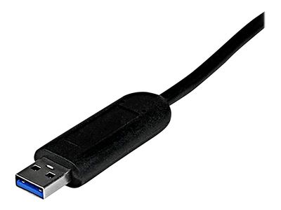 StarTech.com 4 Port USB 3.0 SuperSpeed Hub - Schwarz - Portabler externer USB Hub mit eingebautem Kabel - Hub - 4 Anschlüsse_5