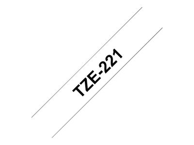 Brother laminated tape TZe-221 - Black on white_1