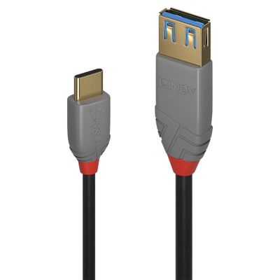 Lindy 36895 USB Kabel USB 3.2 Gen 2 (3.1 Gen 2) 0,15 m USB C USB A 10 Gbit/s Schwarz_thumb