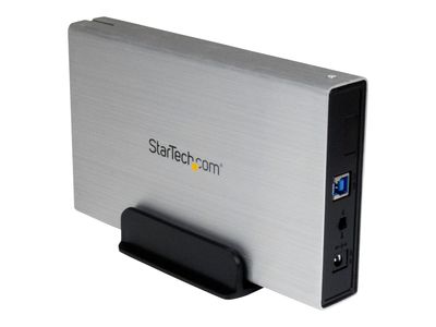 StarTech.com 3.5in Silver Aluminum USB 3.0 External SATA III SSD / HDD Enclosure with UASP - Portable USB 3 3.5" SATA Hard Drive Enclosure (S3510SMU33) - storage enclosure - SATA 6Gb/s - USB 3.0_1