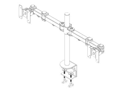 Neomounts FPMA-D960D mounting kit - full-motion - for 2 LCD displays - black_4