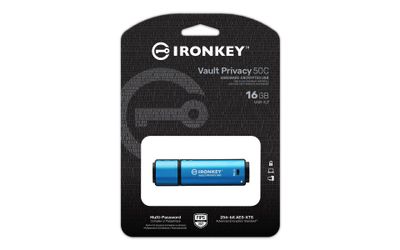 Kingston USB-Stick IronKey Vault Privacy 50C - USB 3.2 Gen 1 - 16 GB - Schwarz/Blau_3
