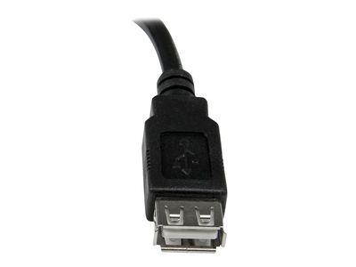 StarTech.com 6in USB 2.0 Extension Adapter Cable A to A - M/F - USB extension cable - USB (M) to USB (F) - USB 2.0 - 5.9 in - black - USBEXTAA6IN - USB extension cable - USB to USB - 15 cm_2