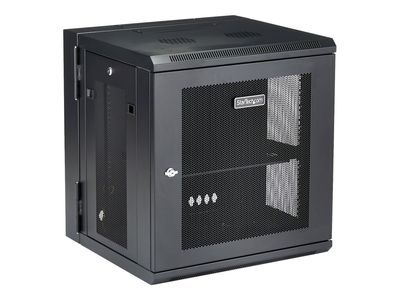 StarTech.com 12U 19" Wall Mount Network Cabinet, 16" Deep Hinged Locking IT Network Switch Depth Enclosure, Vented Computer Equipment Data Rack with Shelf & Flexible Side Panels, Assembled - 12U Vented Cabinet (RK12WALHM) - rack enclosure cabinet - 12U_3