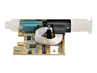 StarTech.com 2-Port PCI Express Serial Card, Dual Port PCIe to RS232 (DB9) Serial Interface Card, 16C1050 UART, Standard or Low Profile Brackets, COM Retention, For Windows & Linux - PCIe to Dual DB9 Card (21050-PC-SERIAL-LP) - Serieller Adapter - PCIe 2._8