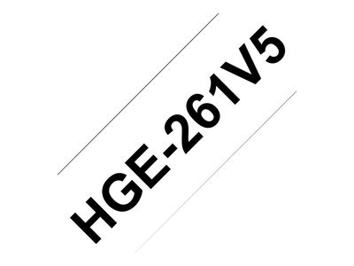 Brother Laminated Tape HGE-261V5 - 36 mm x 8 m - Black on White_1