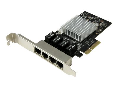 StarTech.com 4 Port PCIe Network Card - RJ45 Port - Intel i350 Chipset - Ethernet Server / Desktop Network Card - Dual Gigabit NIC Card (ST4000SPEXI) - network adapter - PCIe x4_3