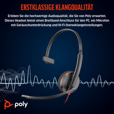 HP Poly Blackwire 3210 Monaurales USB-C-Headset + USB-C/A-Adapter_3